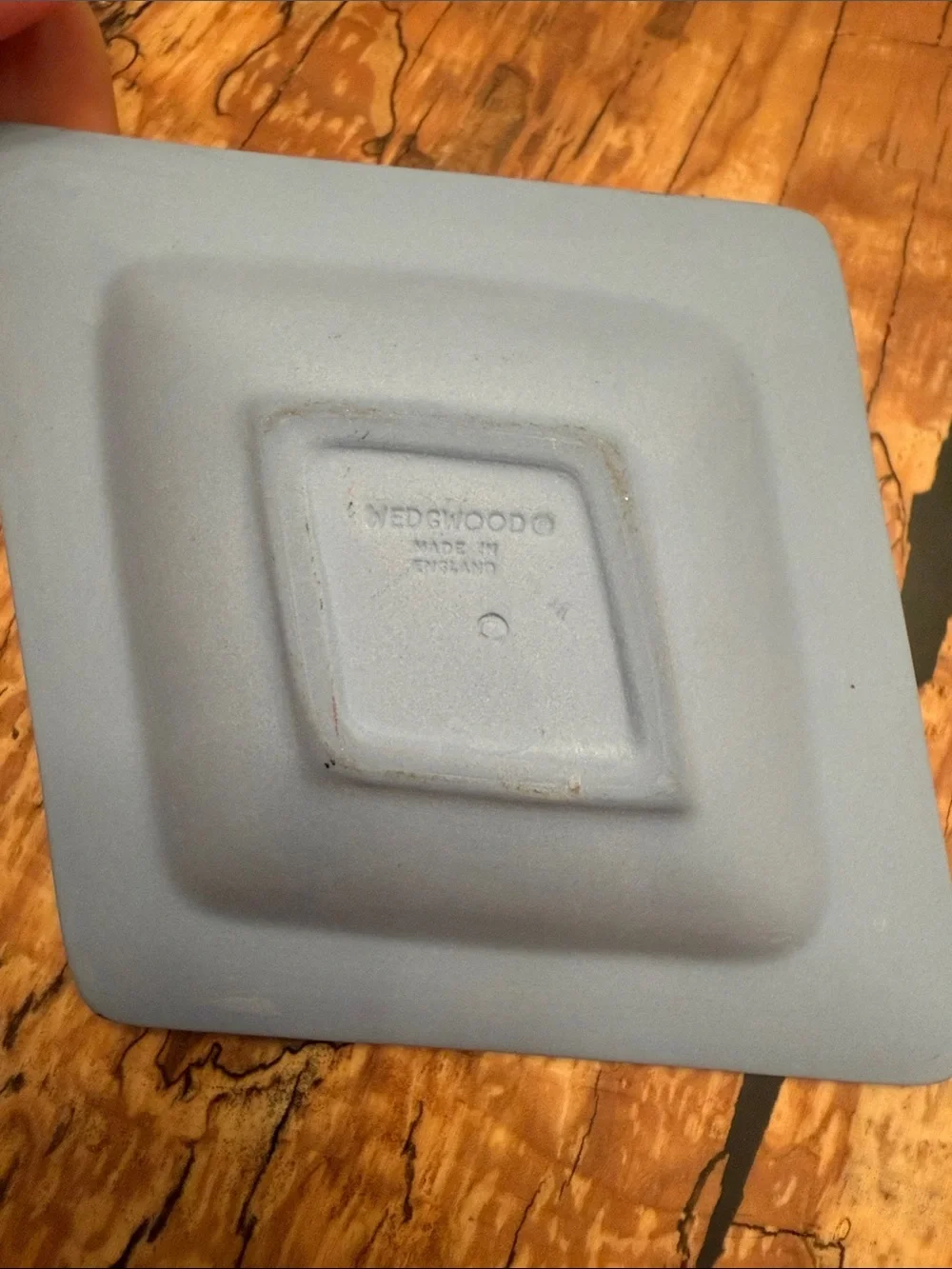 Wedgwood pale blue Jasperware diamond trinket dish